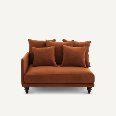 Demi canapé velours, Lazare AM.PM
