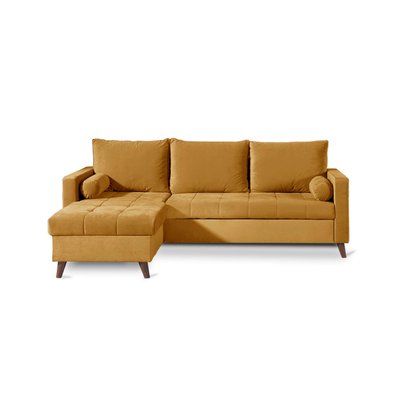 Canapé d'Angle Convertible en Velours 4 places - POLAR LISA DESIGN