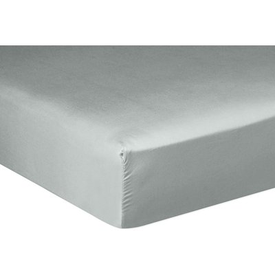 Drap housse satin de coton lavé bonnet 30 cm uni BATON ROUGE