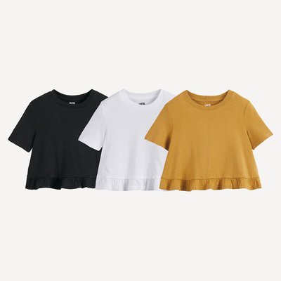 Confezione da 3 T-shirt con volant LA REDOUTE COLLECTIONS