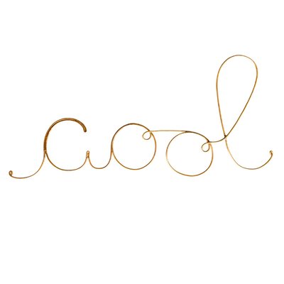 Mot fil de laiton doré "COOL" HOME MAISON