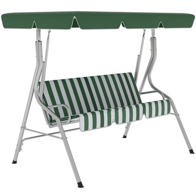 Banc à bascule Polyester Vert OUTSUNNY