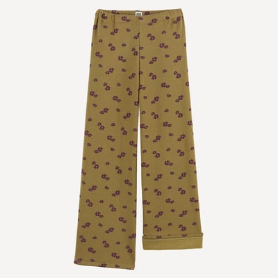 Floral Print Fleece Warm Wide Leg Leggings LA REDOUTE COLLECTIONS