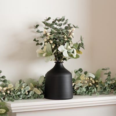 43cm Eucalyptus, Lambs Ear & Berry Bundle SO'HOME
