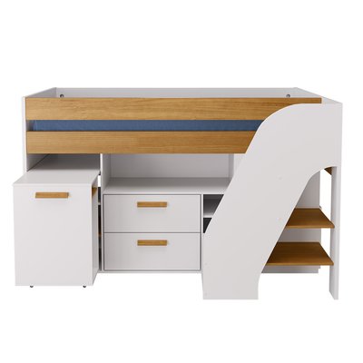 Pack lit mi-hauteur avec bureau et matelas SAHARA AKITEN RETAIL
