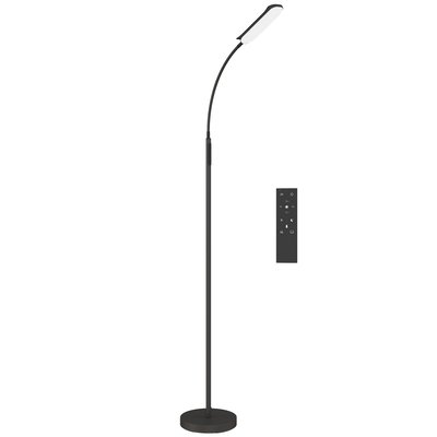 Lampadaire LED dimmable réglable avec télécommande H.175 cm noir HOMCOM