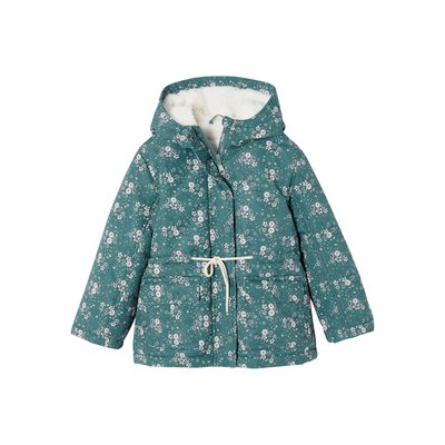 Parka à capuche motifs fleurs doublée sherpa VERTBAUDET