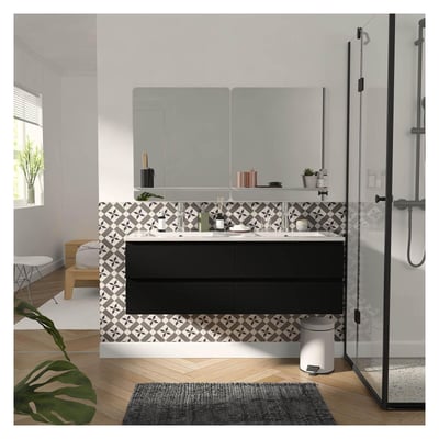 Meuble sous vasque suspendu 4 tiroirs 120cm SORRENTO MOB IN