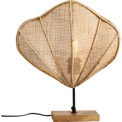 Lampe de table raphia naturelle forme coquillage élégante RECOLLECTION