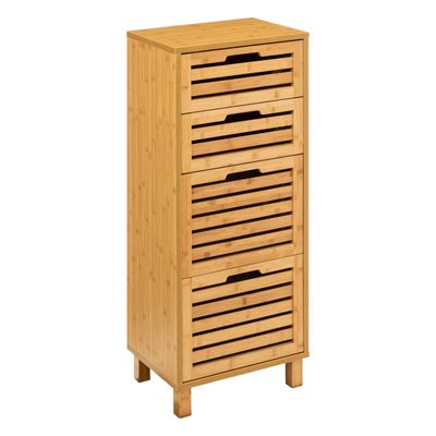 Meuble de salle de bain 4 tiroirs Sicela bambou ATMOSPHERA