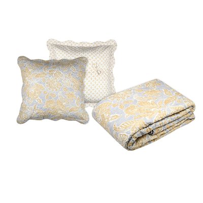 Couvre lit + taies Nerya de charme EDEN