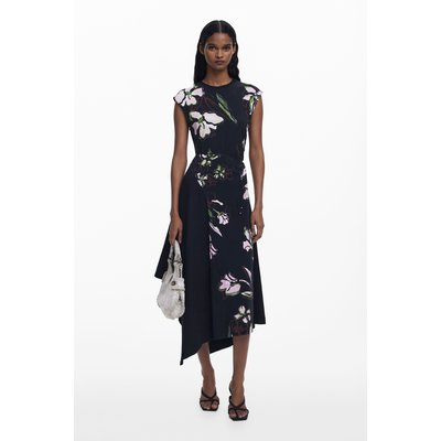 Robe asymétrique à fleurs DESIGUAL