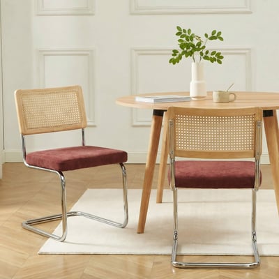 Chaises cannage pieds métal (lot de 2)  ELLA BAÏTA