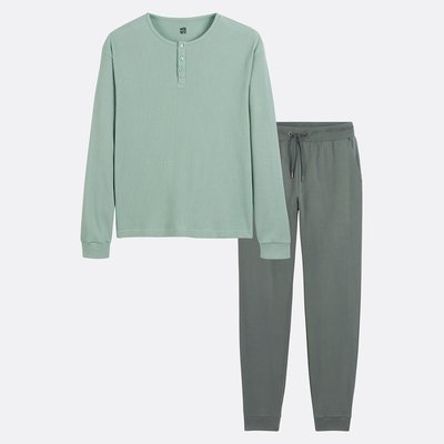 Tunisian Pyjamas with Long Sleeves and T-Shirt Collar LA REDOUTE COLLECTIONS