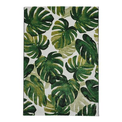 Tropical Monstera Leaf Print Rug SO'HOME