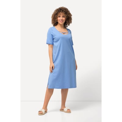 Robe trapèze en jersey. Décolleté rond et ULLA POPKEN