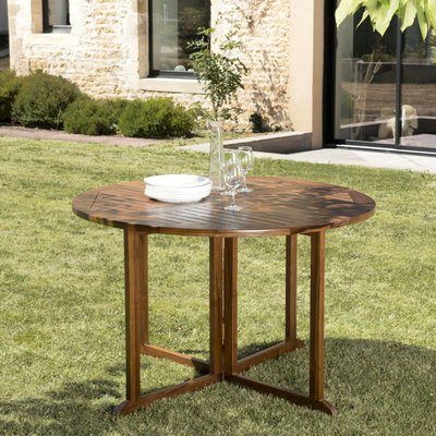 Table de jardin pliante papillon en teck 120 cm SUMMER PIER IMPORT