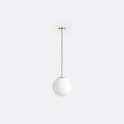 Suspension laiton et verre opaline Ø30 cm, Moricio LA REDOUTE INTERIEURS