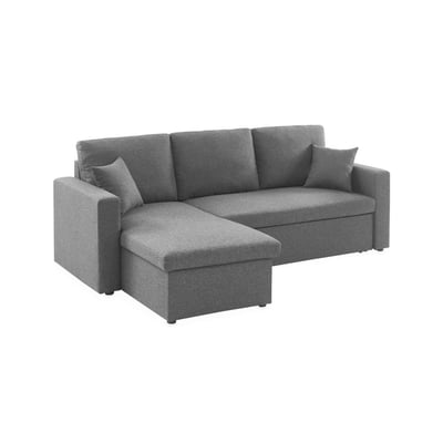 Canapé d'angle convertible réversible 3 places tissu avec coffre SMILE SWEEEK