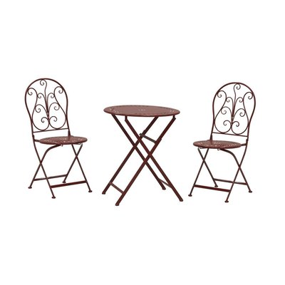 Table et chaises de jardin en métal laqué AUBRY GASPARD