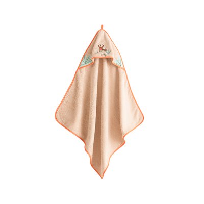 Cape de bain coton bio SAFARI CARRE BLANC