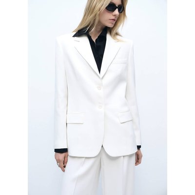 Blazer costume droit à boutons MANGO