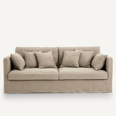 Housse canapé lin épais stonewashed Neo Kinkajou AM.PM
