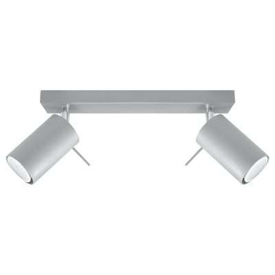 Plafonnier Acier Gris GU10 2 Ring EDEN