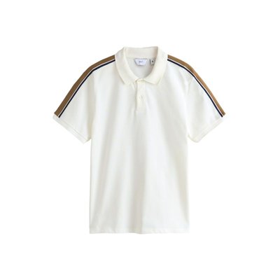 Polo maille piquée rayures épaule NEXT