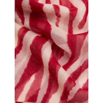 Foulard mélange coton zèbre MANGO