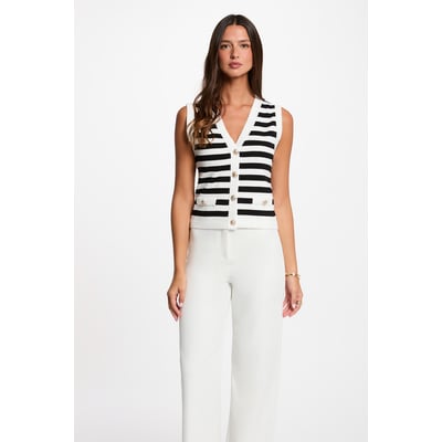 Gilet sans manches rayé MORGAN