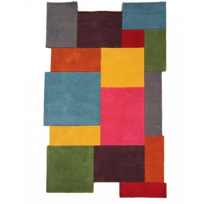Tapis graphique en laine COLLAGE FLAIR RUGS