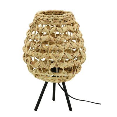 Lampe en jacinthe naturelle et métal AUBRY GASPARD