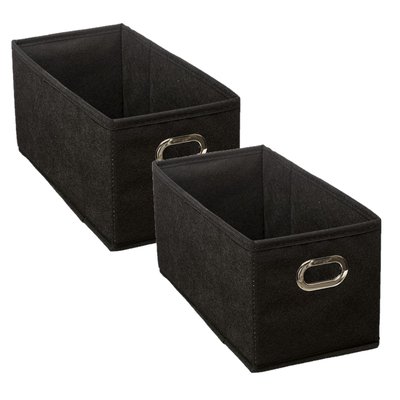 Lot de 2 Boites de rangement en tissu avec poignée TOILINUX