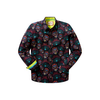 Chemise à imprimé crânes néon JOE BROWNS
