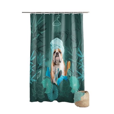 Rideau de douche avec crochets Doggy zen DOUCEUR D'INTÉRIEUR