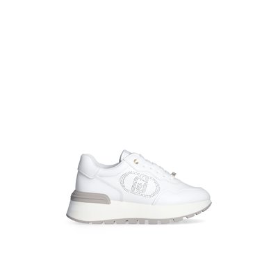 Sneakers en cuir avec logo ajouré LIU JO