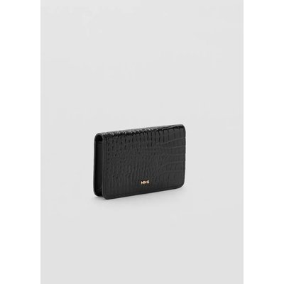 Petit portefeuille effet croco brillant MANGO