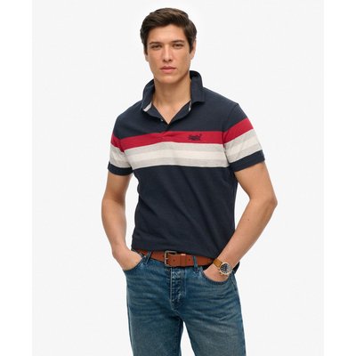 Polo rayé léger en jersey SUPERDRY