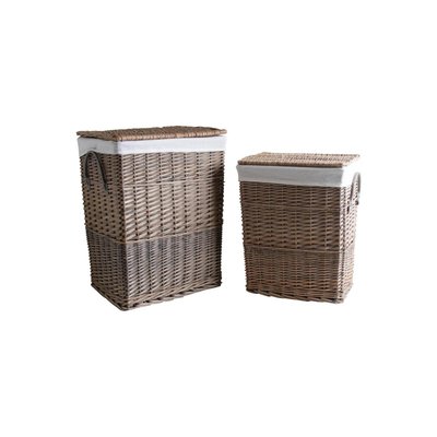 Paniers à linge en osier gris AUBRY GASPARD