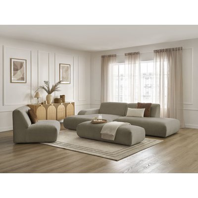 Canapé modulable 5 places en tissu texturé, SIRIUS BOBOCHIC