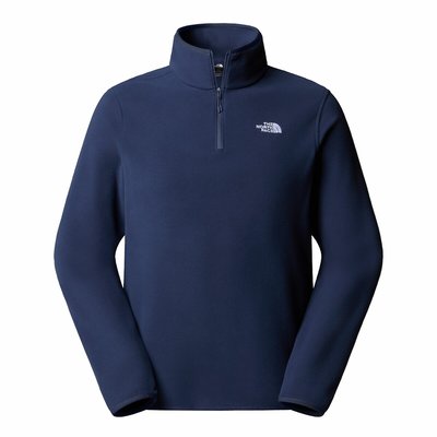 Fleece sweater met halve rits, opstaande kraag en logo THE NORTH FACE