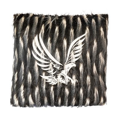 Coussin brodé imitation fourrure MX HOME