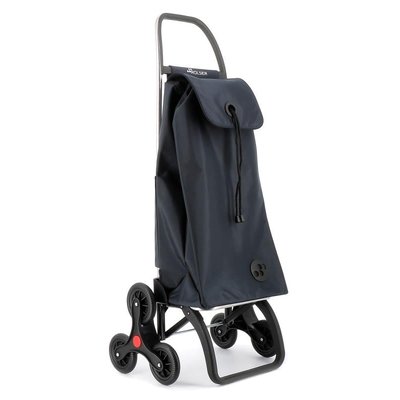 IMAX MF - Chariot de course - 6 roues - Gris clair - Stable et robuste, cadre aluminium léger, grande capacité - Parfait pour monter les escaliers ROLSER