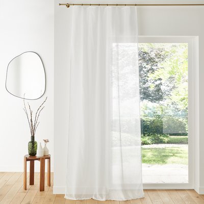 Ivory Sheer Checked Curtain with Eyelets LA REDOUTE INTERIEURS