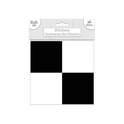 6 Stickers carreaux de ciment TOILINUX