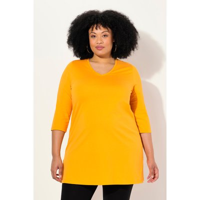 T-shirt long, silhouette en A, col V ULLA POPKEN