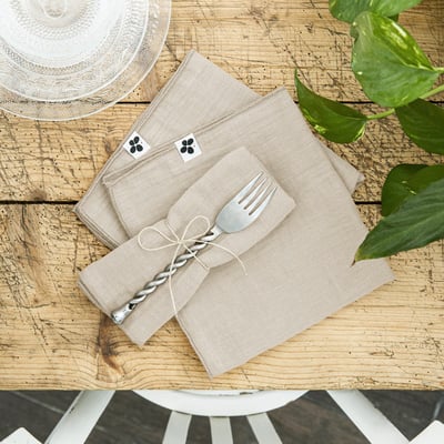 3 Serviettes de table Gaia EDEN