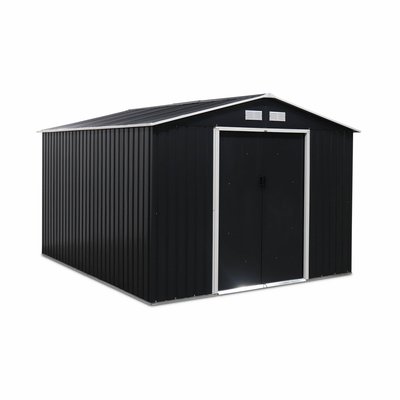 Abri de jardin métal 8,95m² avec kit d'ancrage FLANDRE SWEEEK