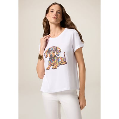 T-shirt avec impression et applications OLTRE
